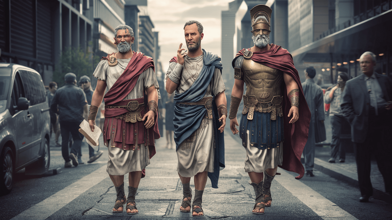 El estoicismo romano como norma de vida: Séneca, Epicteto y Marco Aurelio.
